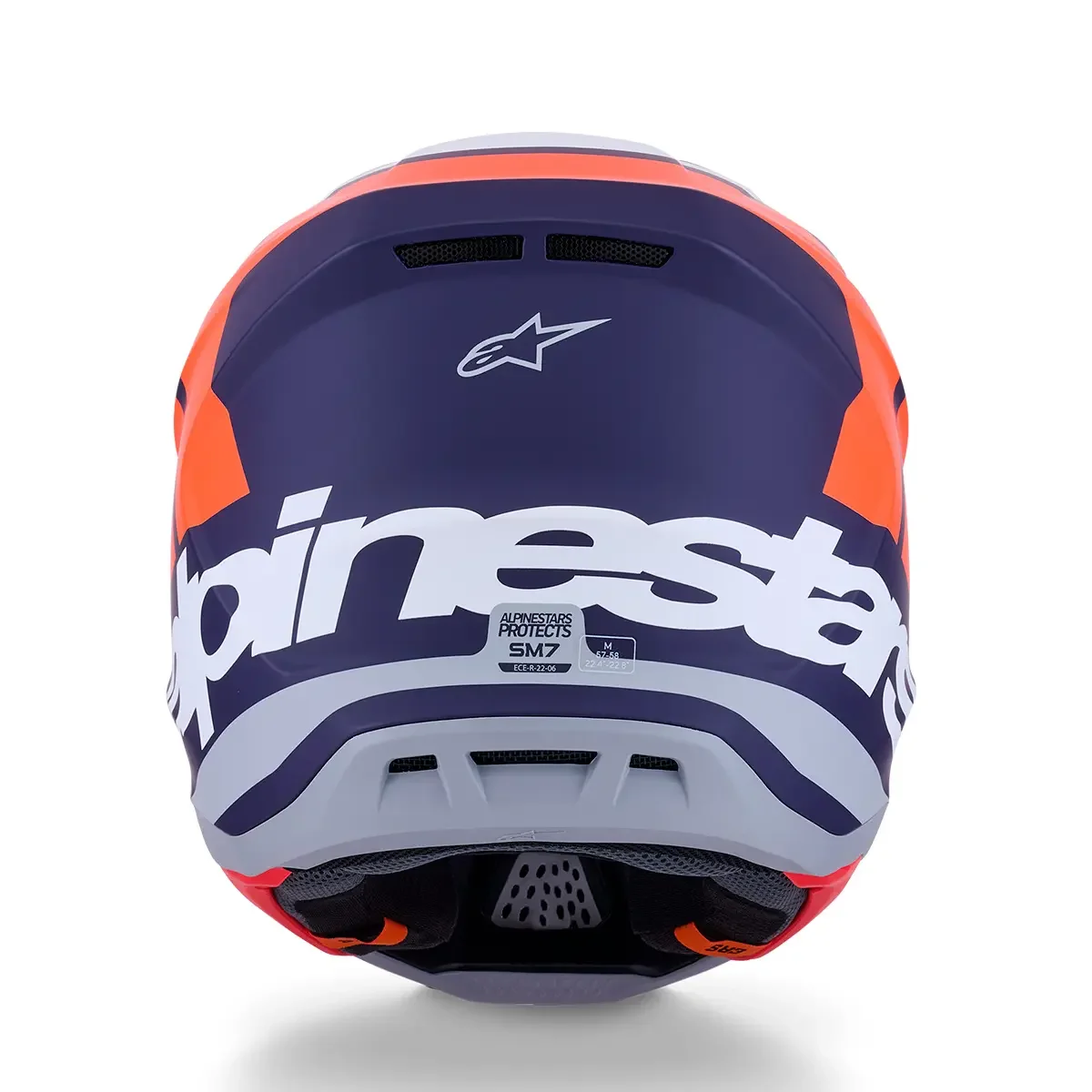 Capacete Alpinestars SM7 Core Laranja/Azul Fosco - Spinelli Motos